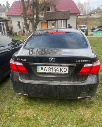 Легковий автомобіль (Загальний легковий седан-В), LEXUS LS 600, 2008 року випуску, номер кузова JTHDU46F985006952, номер державної реєстрації AA8144KO, інвентарний номер 1051011001.