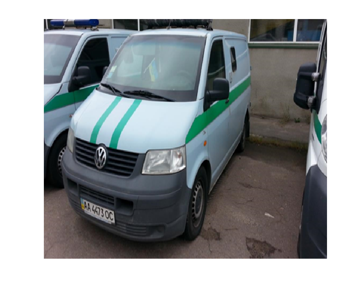 Вантажопасажирський оперативний автомобіль Volkswagen Transporter, 2004 року випуску, об'єм двигуна 2,5, номер кузова WV1ZZZ7HZ5H033800, номер державної реєстрації АА4473ОС;Автошини в кількості 8 шт.;Пальне - дизель, літри 65,65 л