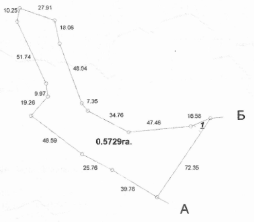 Земельна ділянка S=0.5729га, для ведення особистого селянського господарства, кадастровий номер: 0120480800:07:001:0298, адреса: АРК, Бахчисарайський р-н