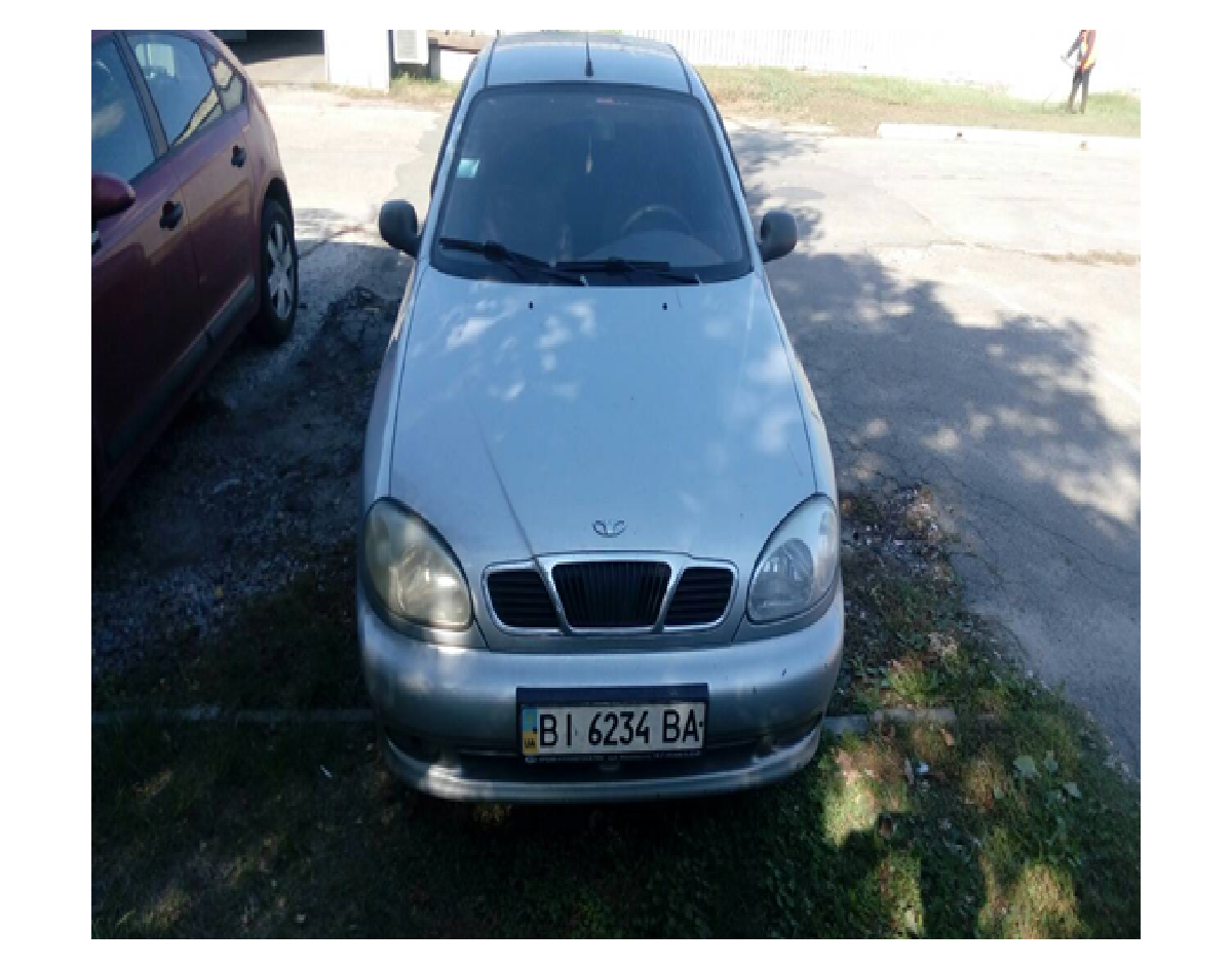 Легковий автомобіль Daewoo Lanos,  державний номер ВІ6234ВА, 2008 року випуску, номер кузова Y6DTF69YD8W418106, об'єм двигуна 1,5, тип пального бензин.